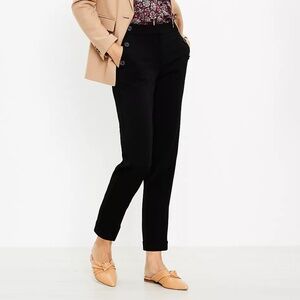 LOFT Sailor Crop Pants Back Cuffed Hem, Curvy Mid-Rise